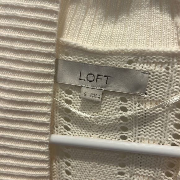 Women’s Loft Sweater Cardigan Small Cream - Picture 2 of 10